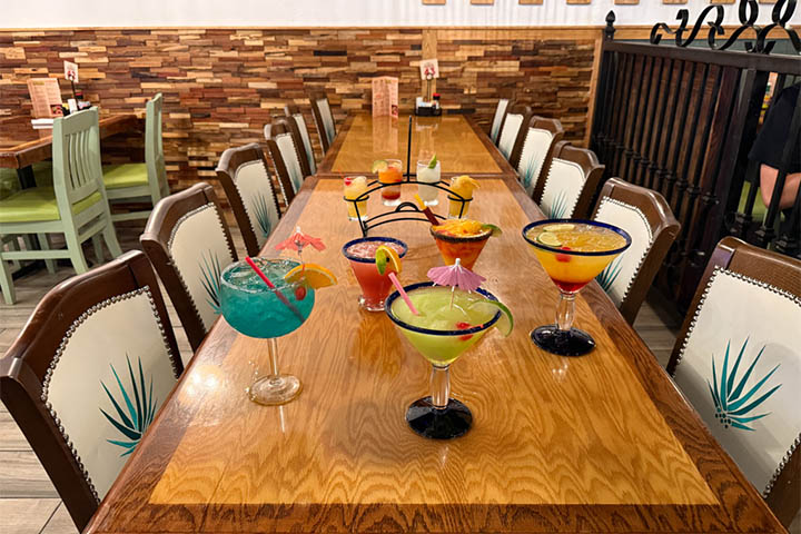 Margaritas and drinks at Los Rancheros