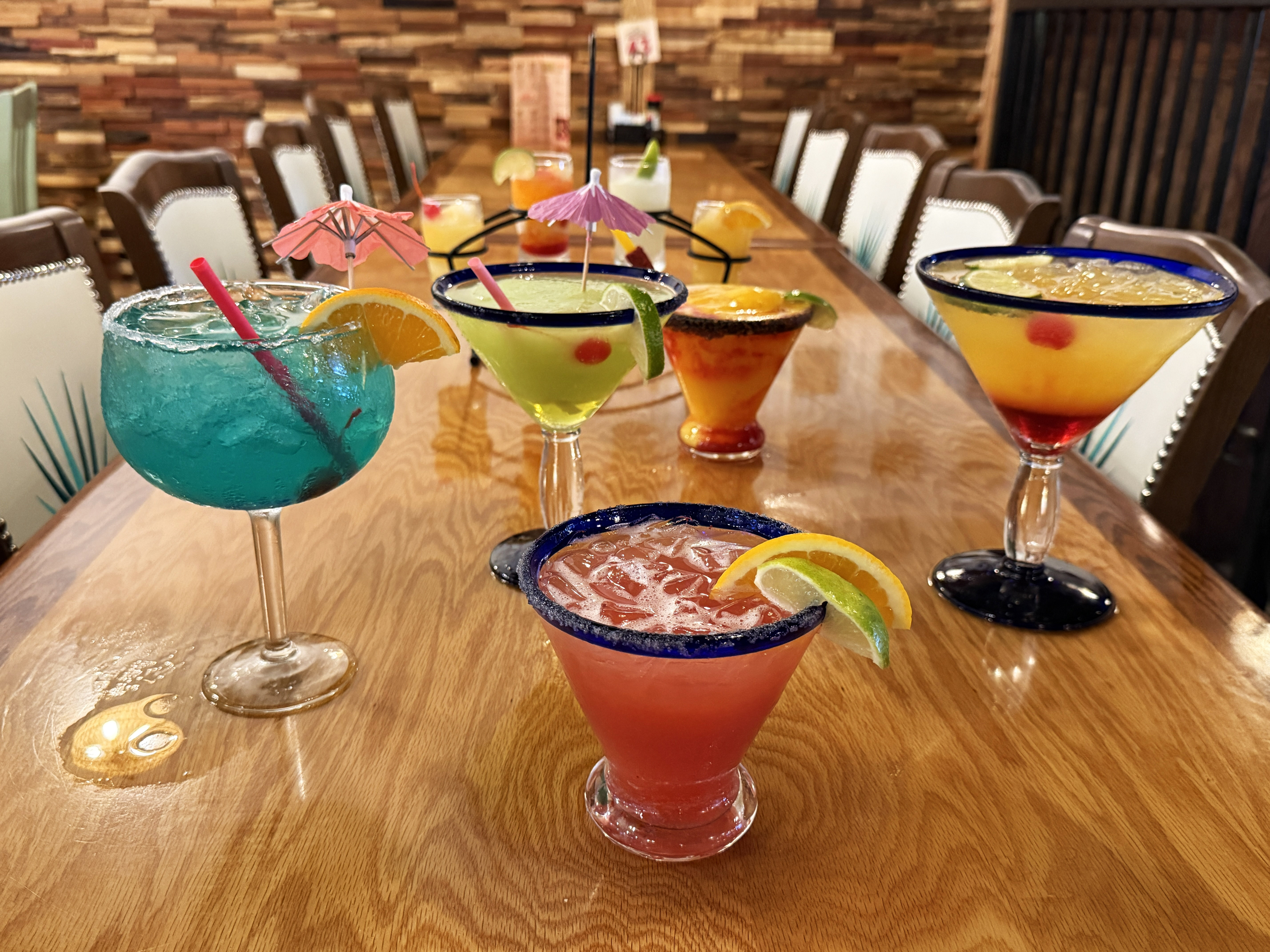 Margaritas and drinks at the Los Rancheros bar